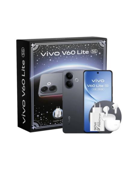 SMARTPHONE VIVO V60 LITE 5G 6.77 OC 8+8GB 256GB ANDROID 14 BLACK BUNDLE PACK