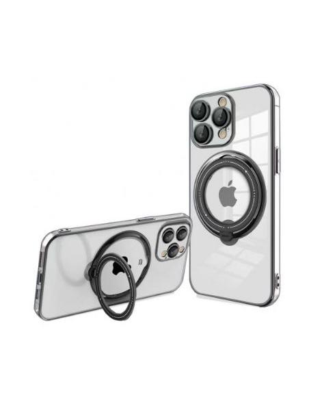 FUNDA MOVIL BACK COVER COOL MAGNETIC RING TRANSPARENTE/BLACK IPHONE 15 PRO