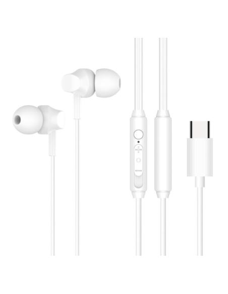 AURICULAR IN-EAR + MIC CONCEPTRONIC BRENDAN03 USB-C WHITE