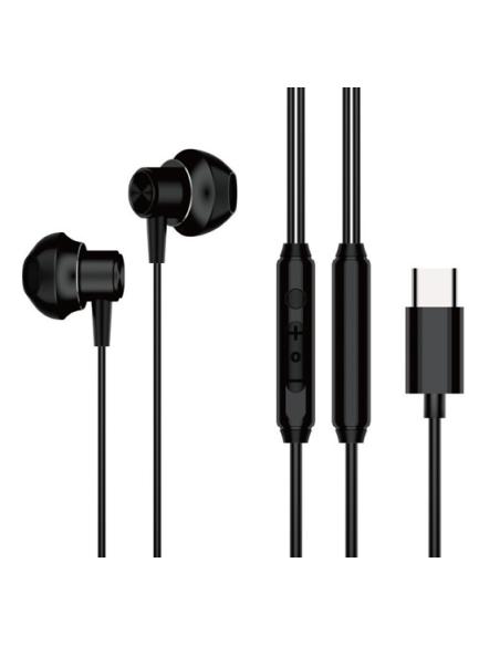 AURICULAR IN-EAR + MIC CONCEPTRONIC BRENDAN04 USB-C BLACK