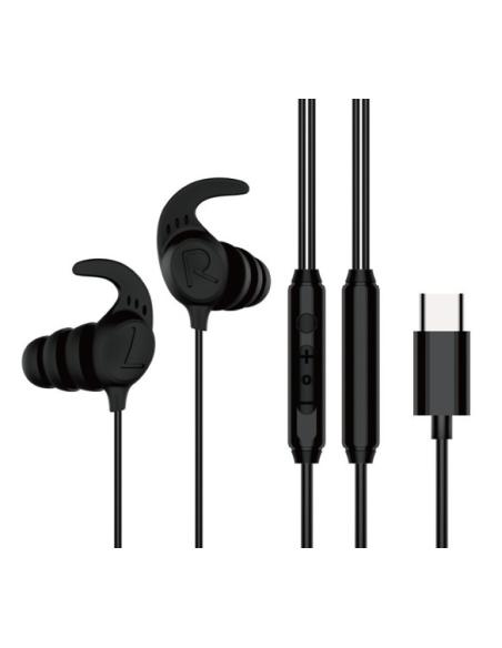 AURICULAR IN-EAR + MIC CONCEPTRONIC BRENDAN05 USB-C BLACK