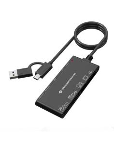 LECTOR MEMORIAS CONCEPTRONIC 7 EN 1 USB 3.0 / USB-C BLACK