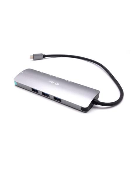 PUERTO REPLICADOR USB-C I-TEC HDMI + 3XUSB 3.0 + USB-C + SD + MICRO SD +JACK SILVER / BLUE