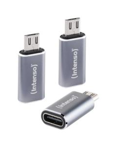 ADAPTADOR INTENSO USB-C HEMBRA / MICRO USB MACHO 3PACK