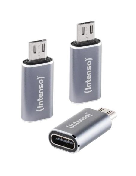 ADAPTADOR INTENSO USB-C HEMBRA / MICRO USB MACHO 3PACK