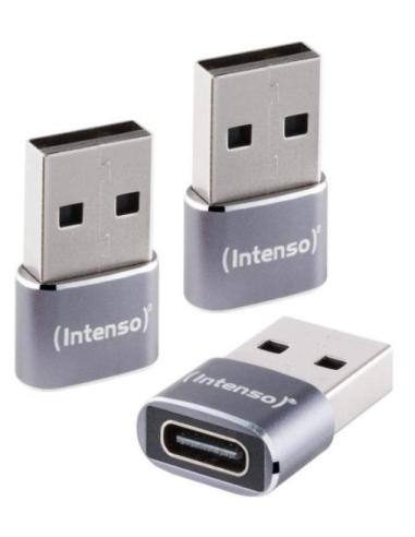 ADAPTADOR INTENSO USB-C HEMBRA / USB MACHO 3PACK