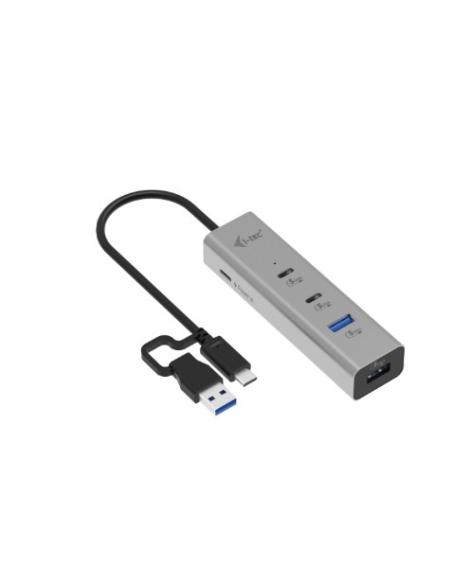 HUB I-TEC USB / USB-C 4 PUERTOS 2XUSB-C 3.0 + 2XUSB 3.0 PD 85W SILVER