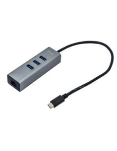 HUB I-TEC USB-C 3 PUERTOS USB 3.2 + RJ45 SILVER
