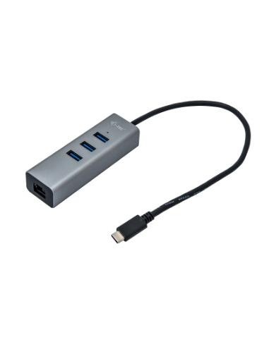 HUB I-TEC USB-C 3 PUERTOS USB 3.2 + RJ45 SILVER