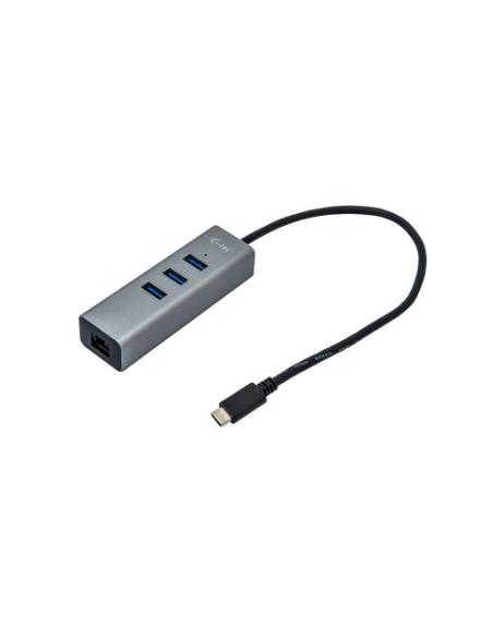 HUB I-TEC USB-C 3 PUERTOS USB 3.2 + RJ45 SILVER