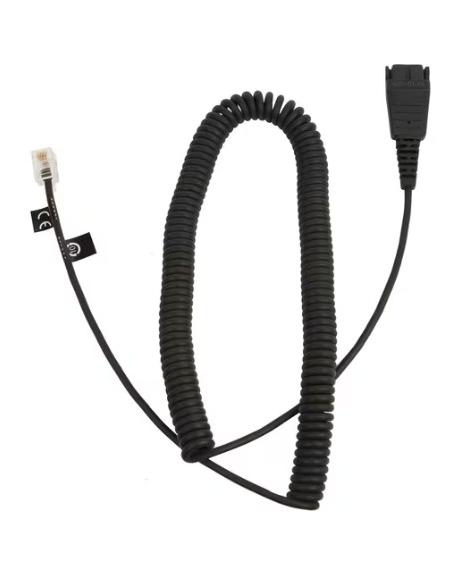 CABLE JABRA TELEFONICO RJ10 / SIEMENS BELEGUNG 2M ESPIRAL BLACK