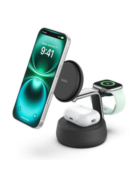 BASE DE CARGA BELKIN 3 EN 1 ULTRACHARGE PRO QI2 25W BLACK