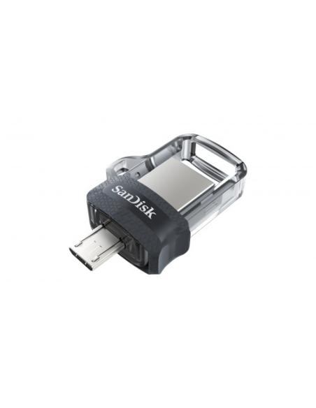MEMORIA MICRO USB / USB 3.0 128GB SANDISK ULTRA DUAL M3.0 SILVER / BLACK