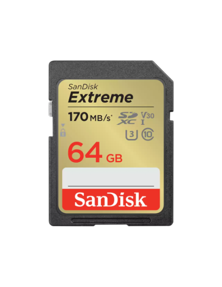 MEMORIA SD 64GB SANDISK EXTREME V30 UHS 3 CLASS 10