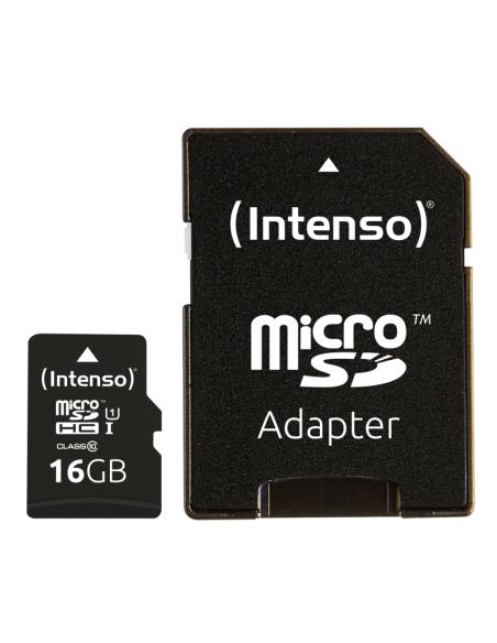 MEMORIA MICRO SD 16GB INTENSO CLASS 10 + ADAPTADOR SD