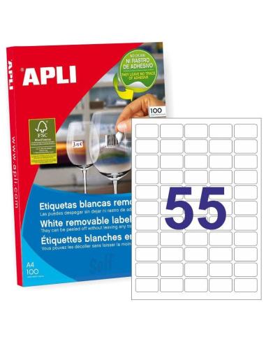 CAJA ETIQUETAS 100H APLI REMOVIBLES 36.8X23.8 55U