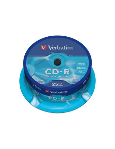 CD-R VERBATIM 700MB 52X LATA 25U