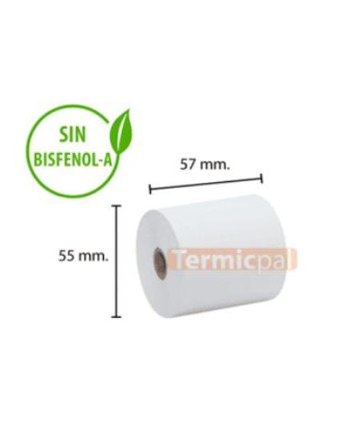 ROLLO PAPEL TERMICO 57X55X12 PACK 10