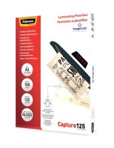 FUNDA PLASTIFICAR FELLOWES 125 MICRAS A3 100H BRILLO
