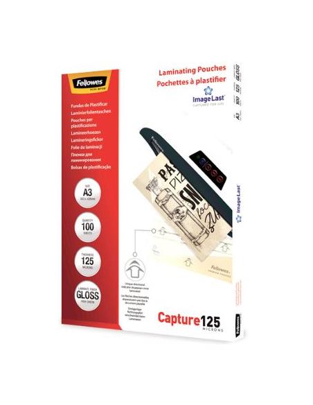 FUNDA PLASTIFICAR FELLOWES 125 MICRAS A3 100H BRILLO
