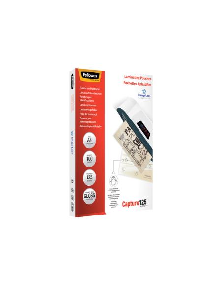 FUNDA PLASTIFICAR FELLOWES 125 MICRAS A4 100H BRILLO