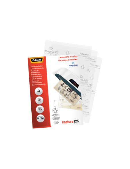 FUNDA PLASTIFICAR FELLOWES 125 MICRAS A4 100H BRILLO