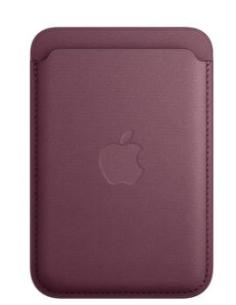 CARTERA DE TRENZADO FINO APPLE CON MAGSAFE MULBERRY RED