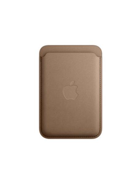 CARTERA DE TRENZADO FINO APPLE CON MAGSAFE TOPO BROWN