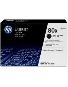 TONER HP 80X BLACK GRAN CAPACIDAD DUALPACK 400 M401 M425...
