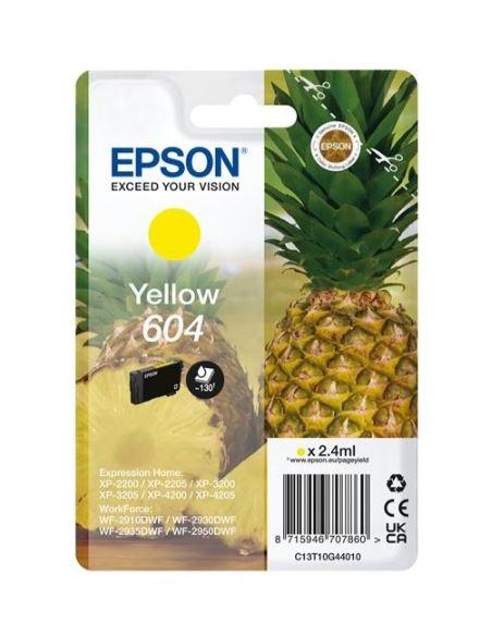 CARTUCHO EPSON 604 YELLOW WORKFORCE XP-2200 XP-3200 XP-4200 WF-2910 WF-2950 130 PAG