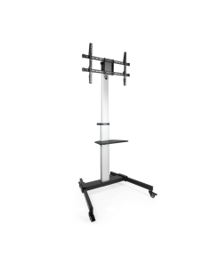 SOPORTE MONITOR SUELO MOVIL TOOQ 37-86 RUEDAS BLACK / SILVER 2