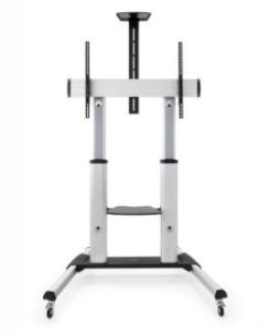 SOPORTE MONITOR SUELO MOVIL TOOQ 60-100 SILVER / BLACK