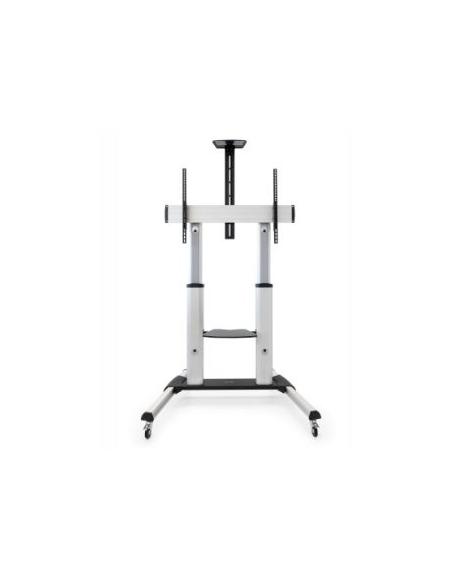 SOPORTE MONITOR SUELO MOVIL TOOQ 60-100 SILVER / BLACK