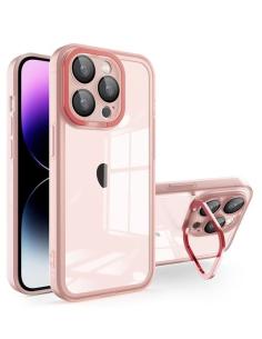 FUNDA MOVIL BACK COVER HT TPU TRANSPARENTE PINK SOPORTE...