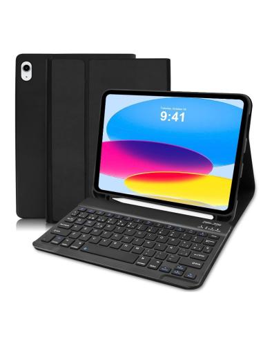 FUNDA TABLET HT FOLIO + TECLADO BLUETOOTH BLACK...