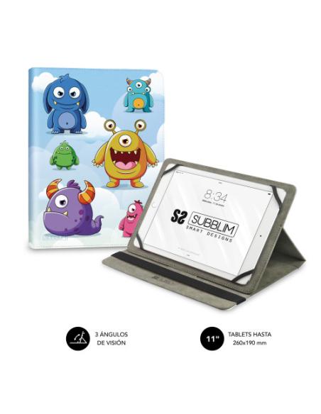 FUNDA TABLET SUBBLIM TRENDY CASE 11 MONSTERS