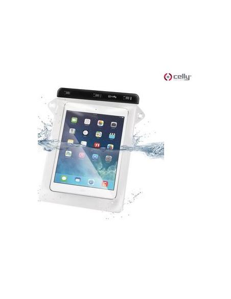 FUNDA TABLET CELLY WATERPROOF BAG BLACK/TRANSPARENTE