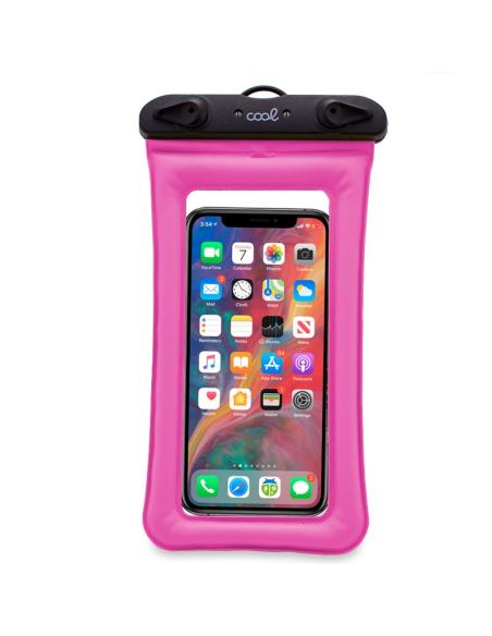 FUNDA MOVIL COOL WATERPROOF UNIVERSAL HASTA 7 PINK