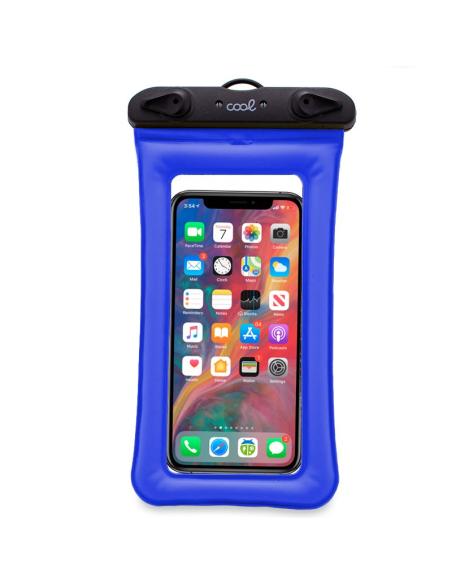 FUNDA MOVIL COOL WATERPROOF UNIVERSAL HASTA 7 BLUE