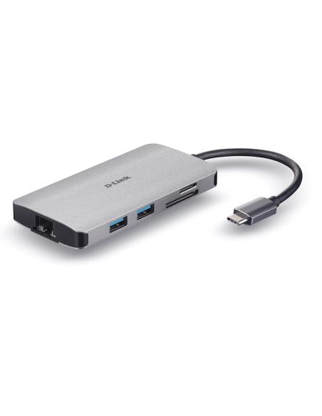 PUERTO REPLICADOR USB-C D-LINK HDMI + RJ45 + 3XUSB 3.0 + USB-C + SD + MICRO SD