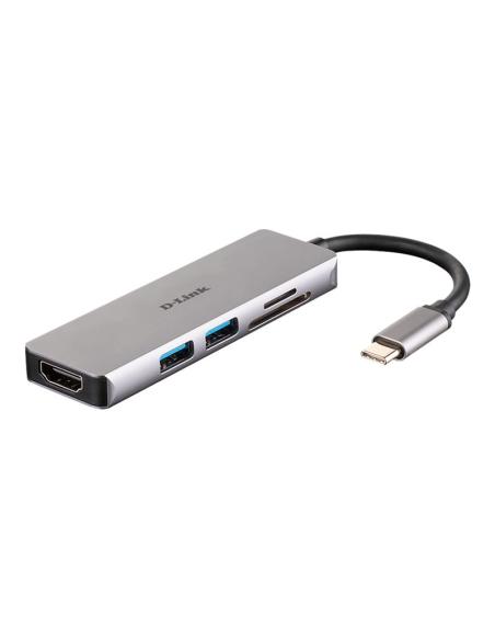 PUERTO REPLICADOR USB-C D-LINK HDMI + 2XUSB 3.0 + SD + MICRO SD