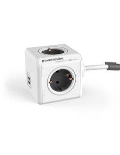 REGLETA POWERCUBE EXTENDED USB 4 TOMAS WHITE/GREY 1.5M