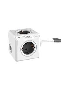 REGLETA POWERCUBE EXTENDED USB 4 TOMAS WHITE/GREY 1.5M 2