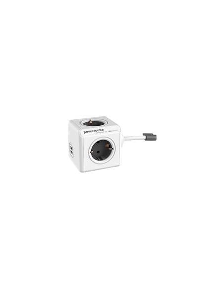 REGLETA POWERCUBE EXTENDED USB 4 TOMAS WHITE/GREY 1.5M