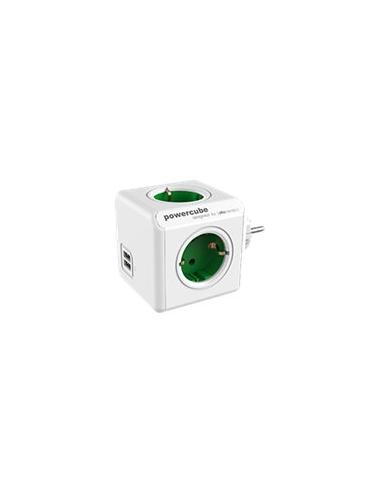 REGLETA POWERCUBE ORIGINAL USB 4 TOMAS WHITE/GREEN