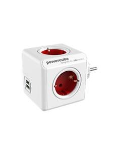 REGLETA POWERCUBE ORIGINAL USB 4 TOMAS WHITE/RED