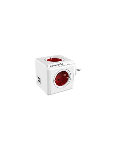 REGLETA POWERCUBE ORIGINAL USB 4 TOMAS WHITE/RED