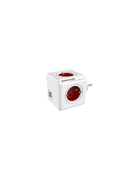 REGLETA POWERCUBE ORIGINAL USB 4 TOMAS WHITE/RED