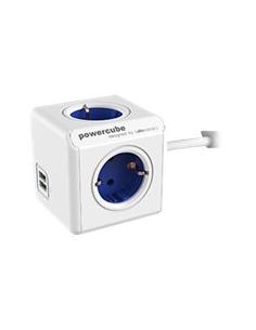 REGLETA POWERCUBE EXTENDED USB 4 TOMAS WHITE/BLUE 1.5M 2