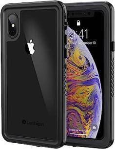 FUNDA MOVIL BACK + FRONT COVER HT WATERPROOF BLACK IPHONE XS